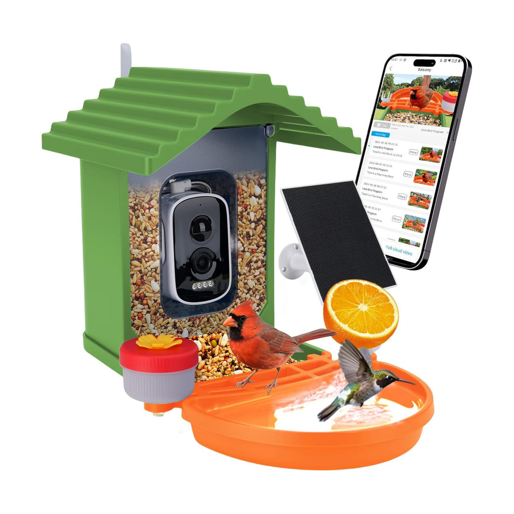 Smart Bird Feeder with Camera 2.5K HD Solar AI