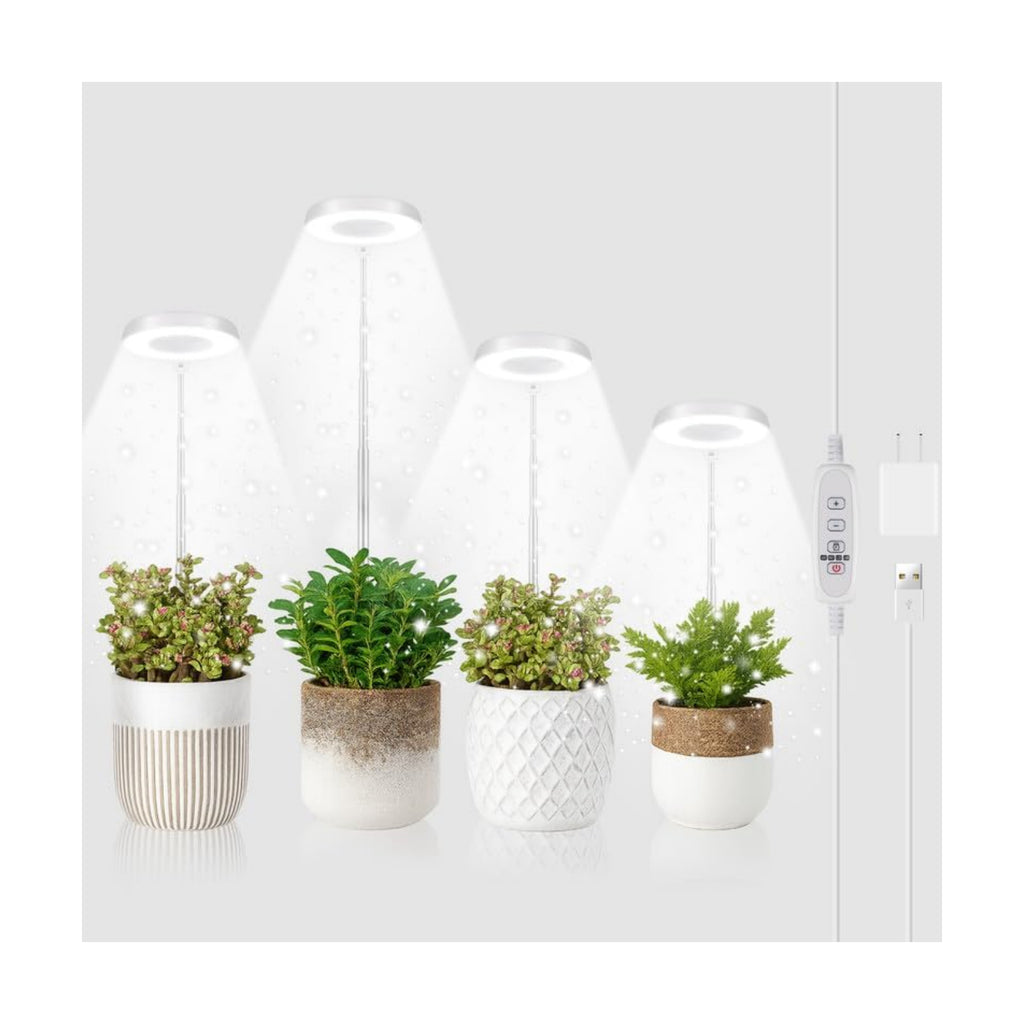 GYTF Halo Plant Grow Light, 6000K White LED Full Spectrum Growing Lamp for Indoor Plants, Succulents, Mini Bonsai
