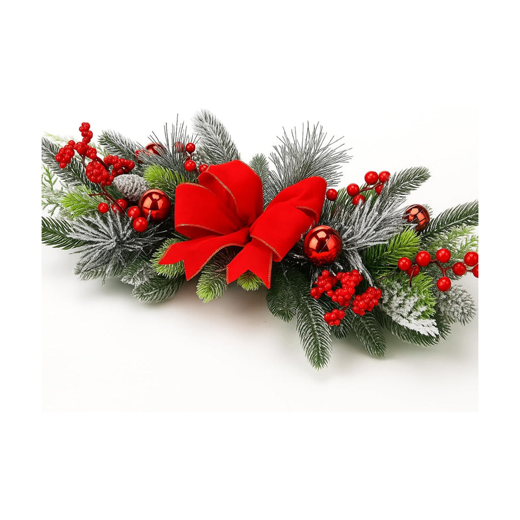 24'' Christmas Table Centerpiece Christmas Swag Decoration for Dining Table