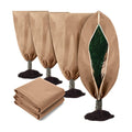 4 Pcs Plant Covers Freeze Protection Reusable Plant Protector with Zipper and Drawstring, Winter Bush Covers Freeze