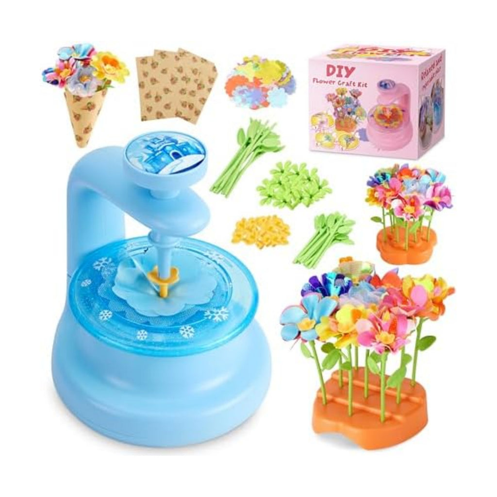Hamdol DIY Flower Bouquet Kit for Boys and Girls Ages 4-8, Fabric Arts & Crafts Toy for Kids 5 6 7 8, Educational STEM Activity Set, Creative Gift Idea for Birthday, Valentine, Easter or Holiday