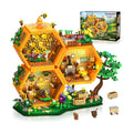 INSOON Bee House Building Set with Lights for Adults, Farm Treehouse Kit | Honey Bee Garden Display Model with