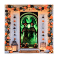 BlissYard Door Cover Skeleton Witch Haunted House 35x71 Inch Polyester