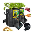 2PCS 20-Gallon Potato Grow Bag-Harvest & Visible Window Garden Planting Bag | Black Plant Grow Bag with Reinforced