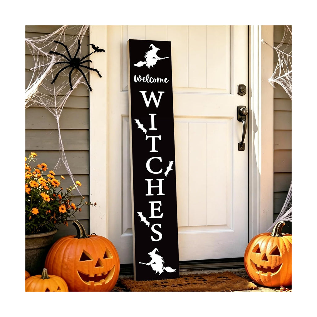 Halloween Porch Decor Door Decorations Outdoor Wooden Porch Sign 46.8 Inch
