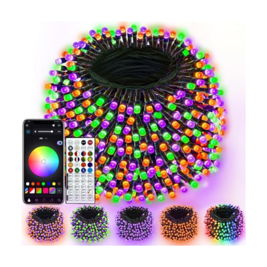500LED Smart RGB Color Changing String Lights 177FT Halloween Lights App