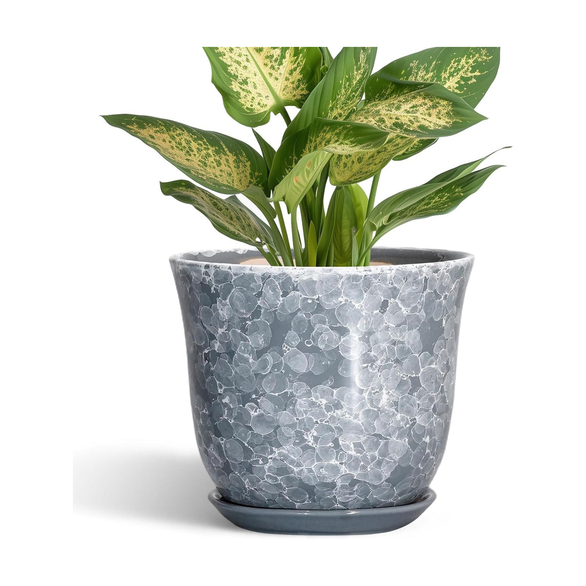 Ceramic Planter, 6 Inch Plant Pot for Indoor Plants, Grey