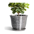 Ceramic Planter, 12 Inch Pots for Plants Indoor, Silver