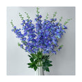 8 pcs Blue-Purple Delphinium Artificial Flowers, 34.25''Artificial Snapdragon Flowers Tall Fake Flowers Silk Flowers Faux Delphinium Bulk for Tall Vase Home Wedding Garden Table Decor (Blue-purple)