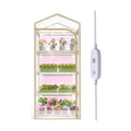 Indoor Greenhouse with Grow Light, 4-Tier Plant Shelf, 27x19x63in | 1.64FT T5 Grow Light for Seedlings, PVC Tent with