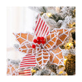 Thiccywoov 10 Pcs Large Gingerbread Poinsettia Christmas Decorations