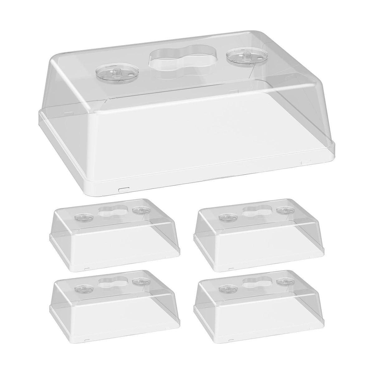 5 Pack 5" High Humidity Domes for SOLIGT 14*10.8*2.3" Seed Starting Trays