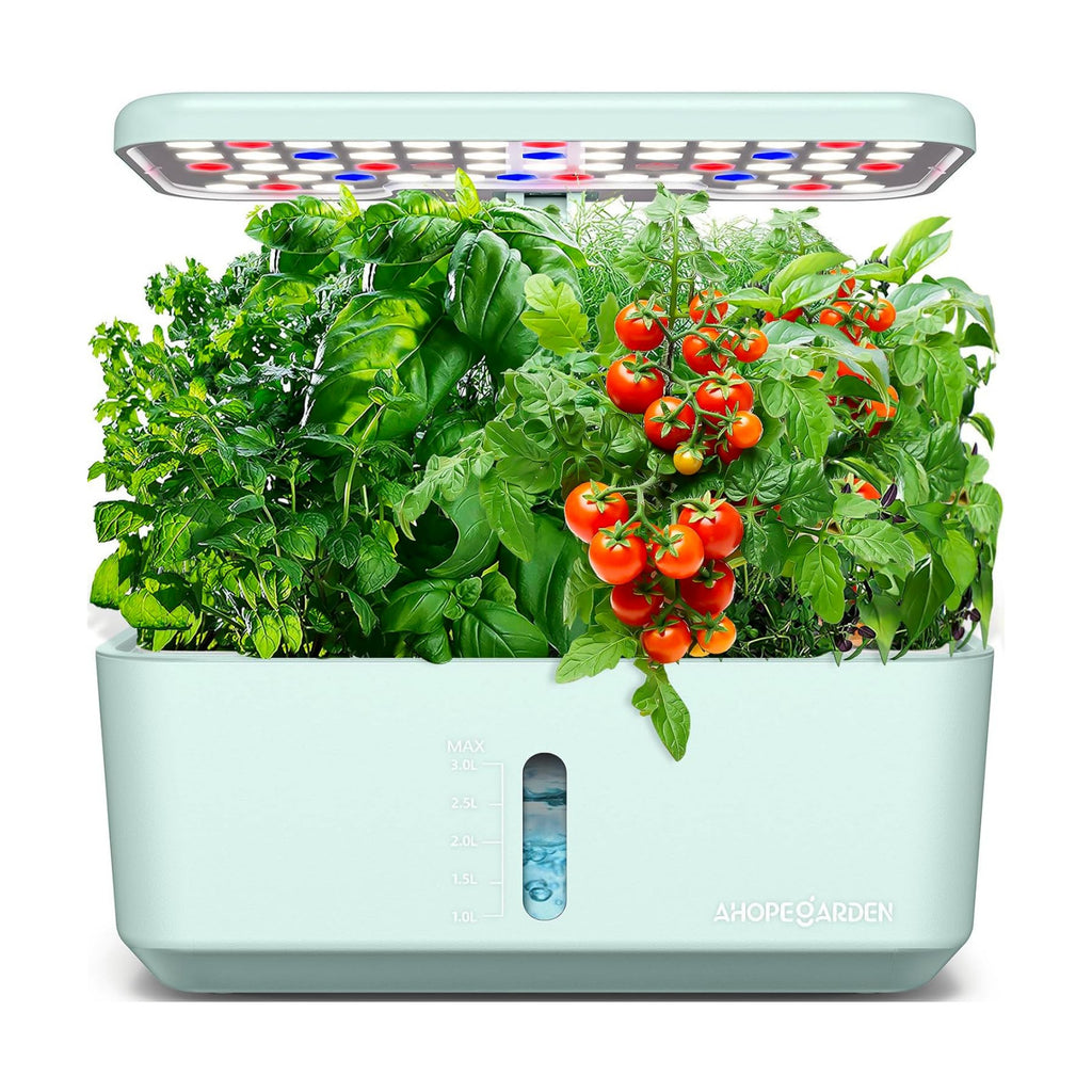 Indoor Garden Hydroponics Growing System: 10 Pods Kit with LED | Plant Germination Kit Herb Vegetable Growth Lamp