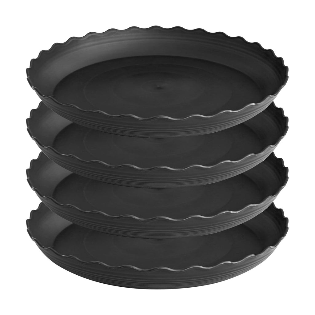4 Pack of 14 inch Plant Saucer, Plastic Plant Saucer 14 inch, Heavy Duty Plant Tray for Pots, Plant Saucers for Indoors