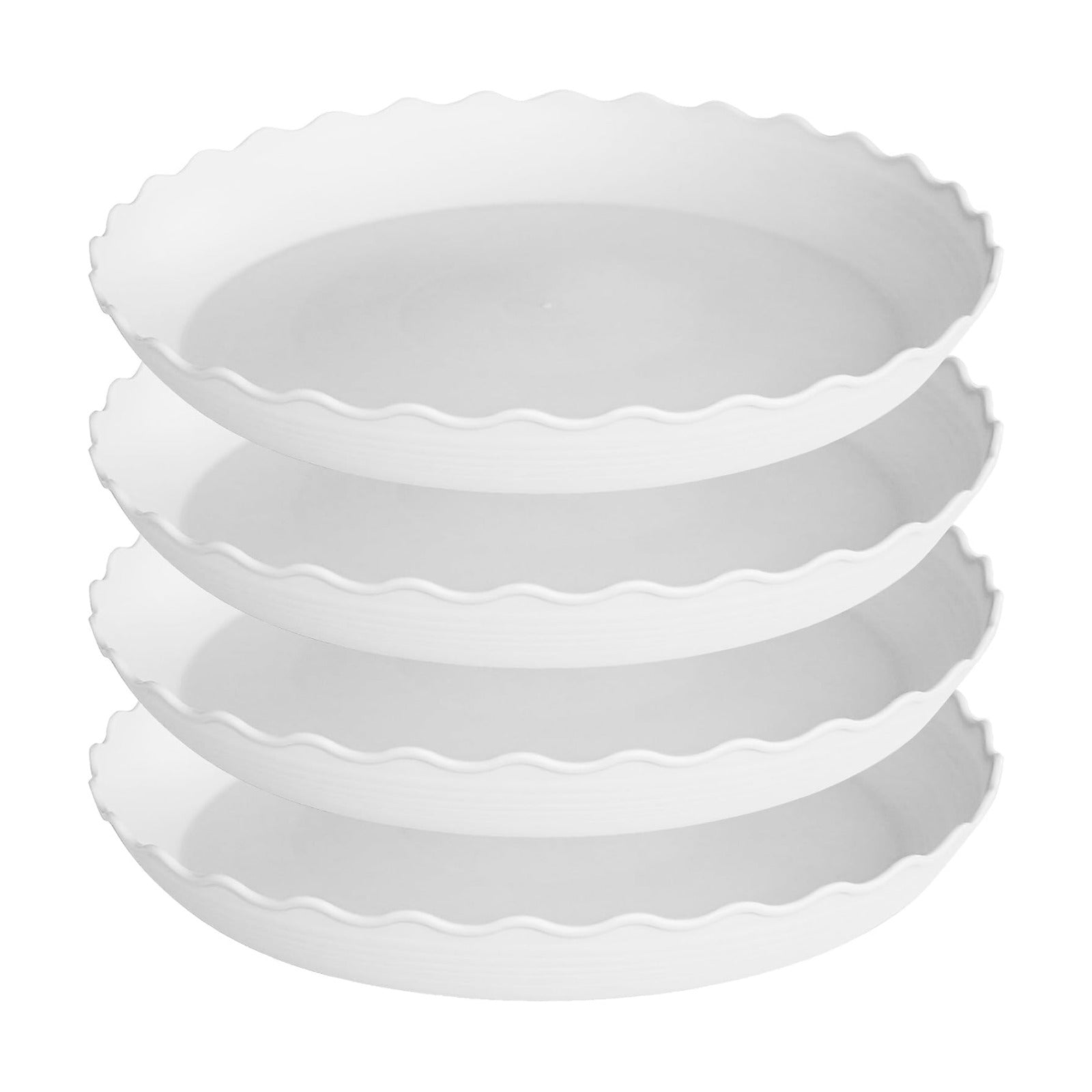 4 Pack of 14 inch Plant Saucer, Plastic Plant Saucer 14 inch, Heavy Duty Plant Tray for Pots, Plant Saucers for Indoors