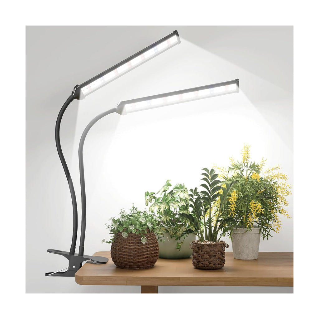LED Grow Light,White Full Spectrum Clip Plant Growing Lamp | Desk Lamp with High Power Red Blue LEDs for Indoor