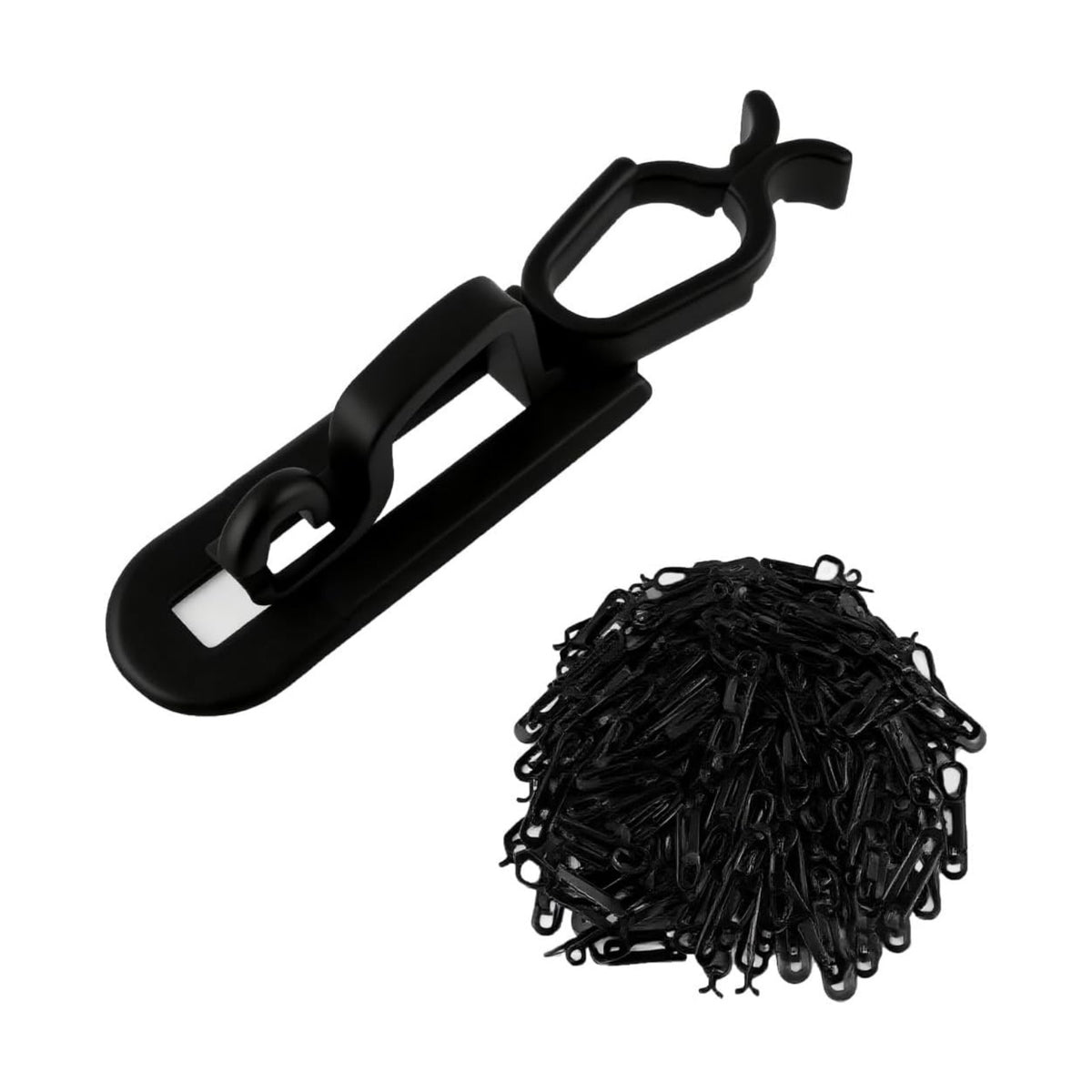 Christmas Light Clips All in One Clips 100Pack, Universal Gutter and Shingle Clip Hooks for Hanging C7, C9 and Mini Lights, Outdoor Xmas Holiday Light Hanger Clip Outside, No Tools Required - Black