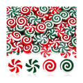 JUNEBRUSHS 120 Pcs Christmas Peppermint Plastic Candy Cane Fake Peppermint Candy Ornaments for Christmas Tree Garland Xmas Holiday Decor Party Favors DIY Crafts