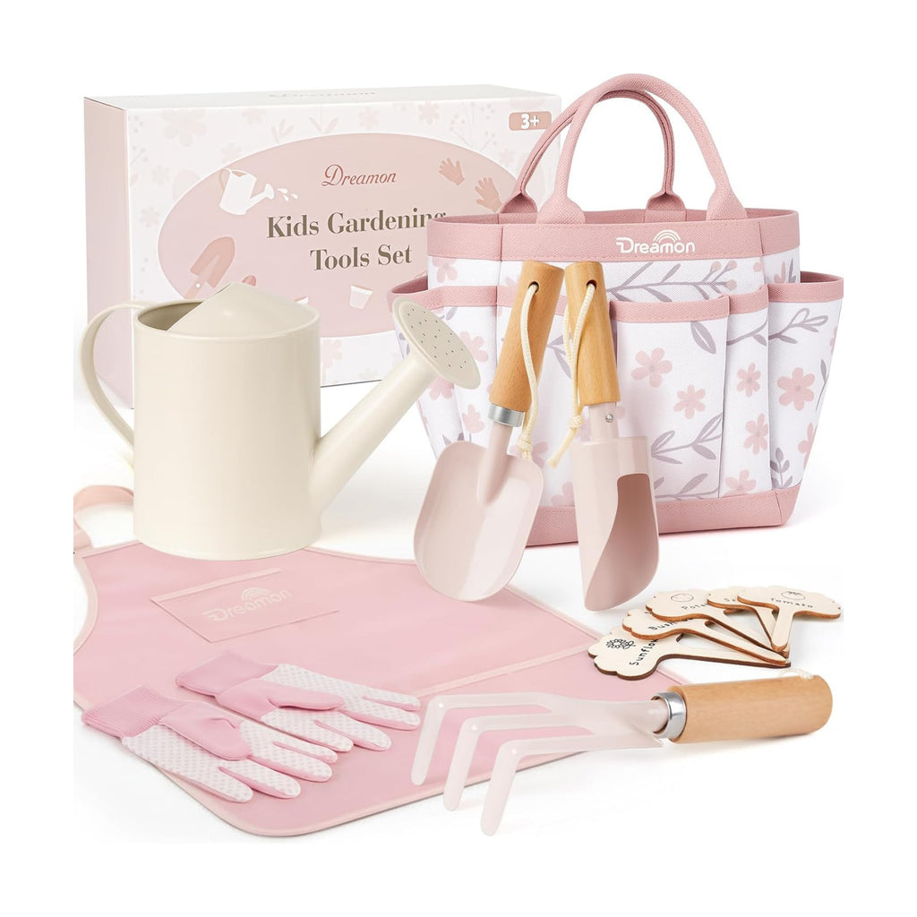 Kids Gardening Set, Quality Garden Tool Kit for Toddler, Outdoor Toys Gift | Gardening Set with Tote Bag, Apron