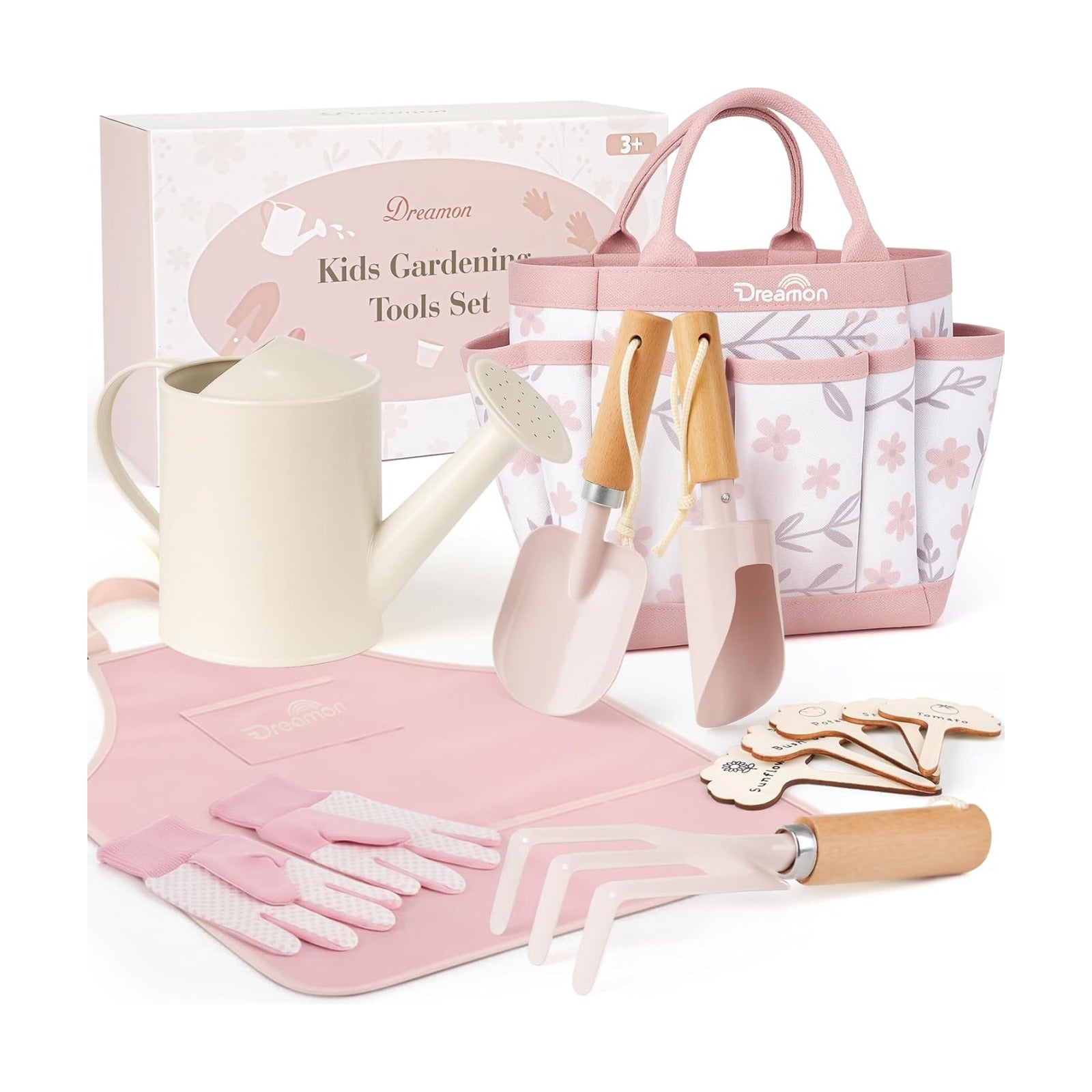 Kids Gardening Set, Quality Garden Tool Kit for Toddler, Outdoor Toys Gift | Gardening Set with Tote Bag, Apron