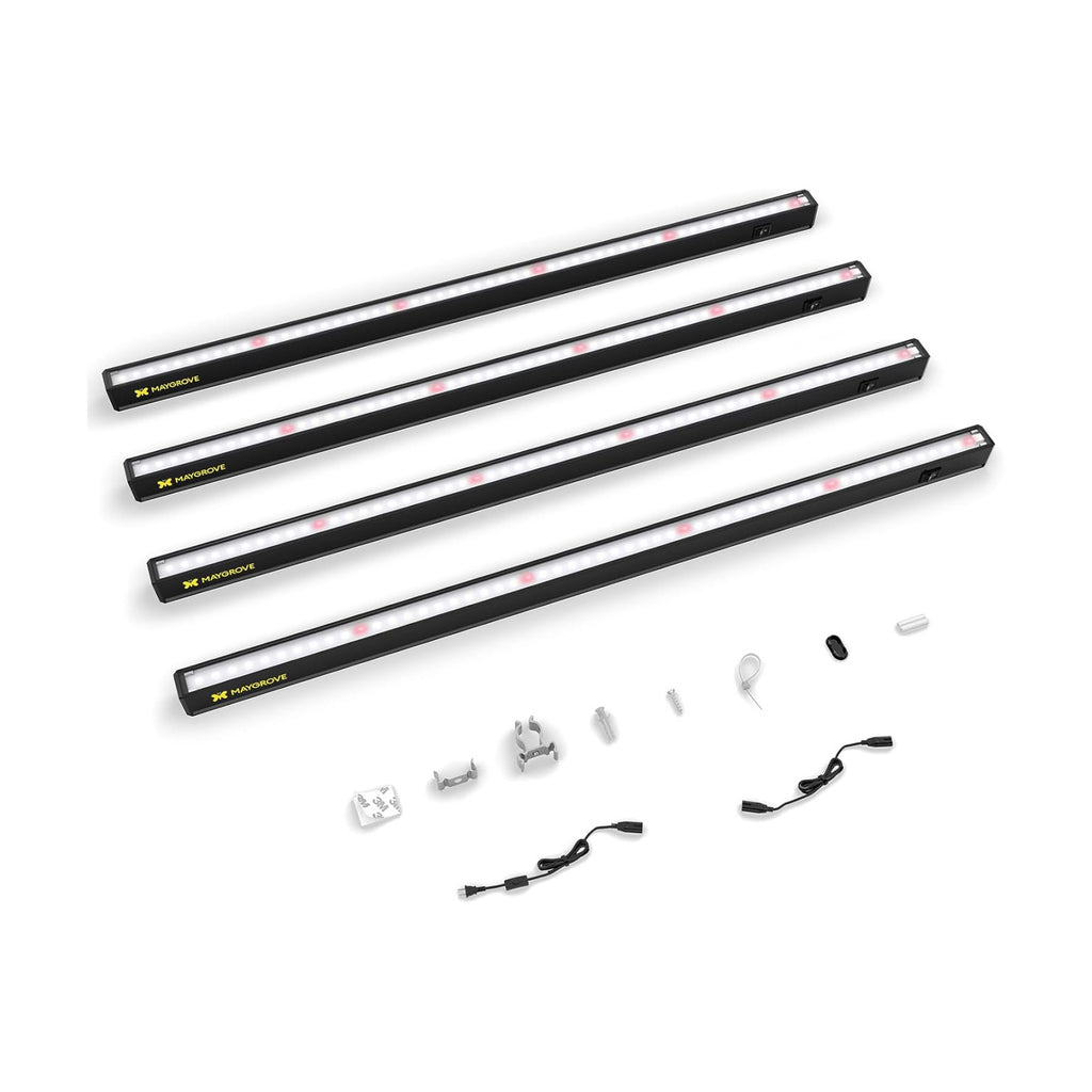 T5 Grow Lights for Indoor Plants 2FT, Red-Enhanced Full Spectrum 5000K Grow Light, 60W(4 x 15W), Grow Light Strips for