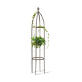 Garden Obelisk Trellis 100% Metal Heavy Duty 5.5 ft for Climbing Vines | Upgraded 16mm Thick Steel Tubes Bronze