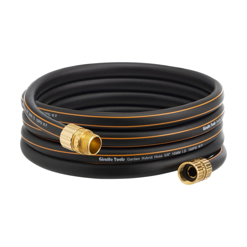 Giraffe Tools Garden Hose 5/8", 15ft Short Garden Hose | Custom Length, No Kink, Flexible, Leakproof Water Hose, 600