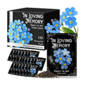 120 Pack Forget-Me-Not Flower Seed Packets for Memorial Services | Printed seed envelopes with poem and planting