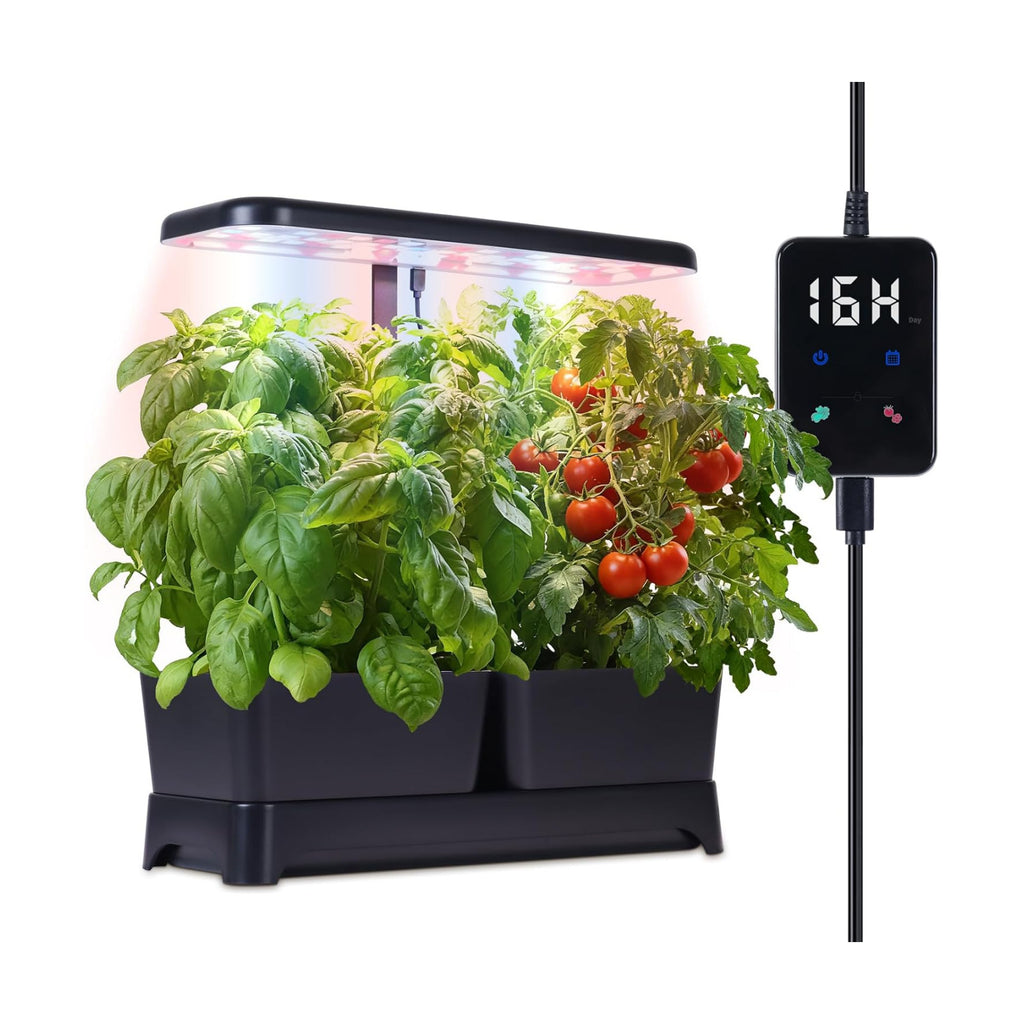 Indoor Herb Garden with Grow Light & Pots, Full Spectrum LED Planter for Kitchen Herbs & Houseplants, Height Adjustable