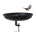 Deck Railing Bird Feeder Tray,Metal 11" Platform Bird Feeders Mesh Seed Tray for Outside/Balcony (Black-1pack)