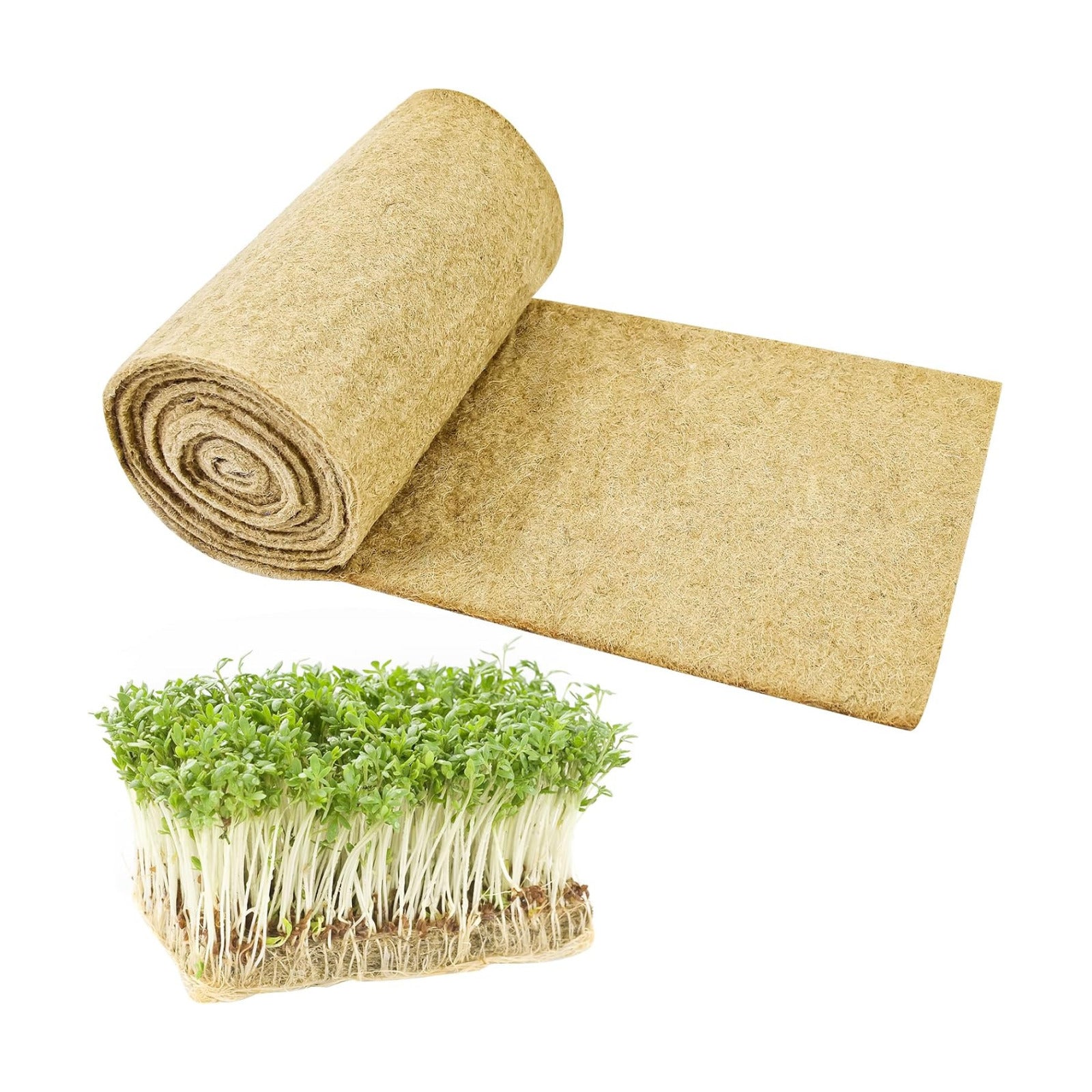 1Roll 10" X 236" Microgreen Growing Mat Hemp Fiber Grow Mats Microgreens Growing Kit Jute Hydroponic Pads Indoor