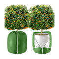 2 Pcs Large Plant Pot Covers for Winter Potted Plant Freeze Protection Cover Frost Jacket with Zipper Drawstring to