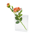 Wordless Clear Acrylic Book-Shaped Flower Vase Desk Bookshelf Decor