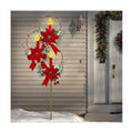 Outdoor Solar Christmas Decorations,LED Red Candle Holiday Garden Stakes