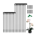 Orchid Sticks 17 inch &11 inch SupKing 16Pcs Plant Stakes with Clips for Support Small Short Plants,Garden Stakes Support Poles Rods Suit for Potted Plants Flowers Seedling (Black)