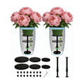 2 Pack Adjustable Height Plant Risers,Adjustable height 12–21 inches | Wooden & Metal Pot Fillers for Large Tall Round