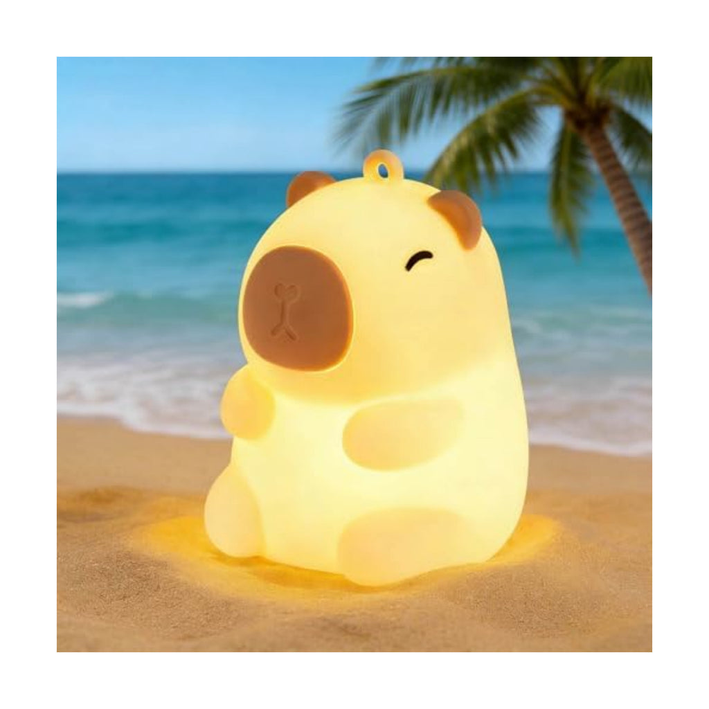 Cute Mini Capybara Night Light RGB Rechargeable for Nursery Bedroom