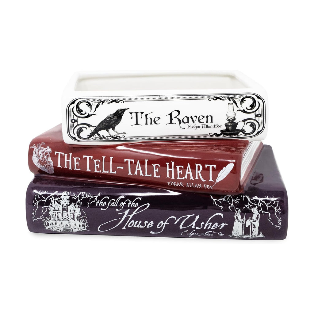 Steel Mill & Co. Book-Shaped Decorative Planter, Edgar Allan Poe