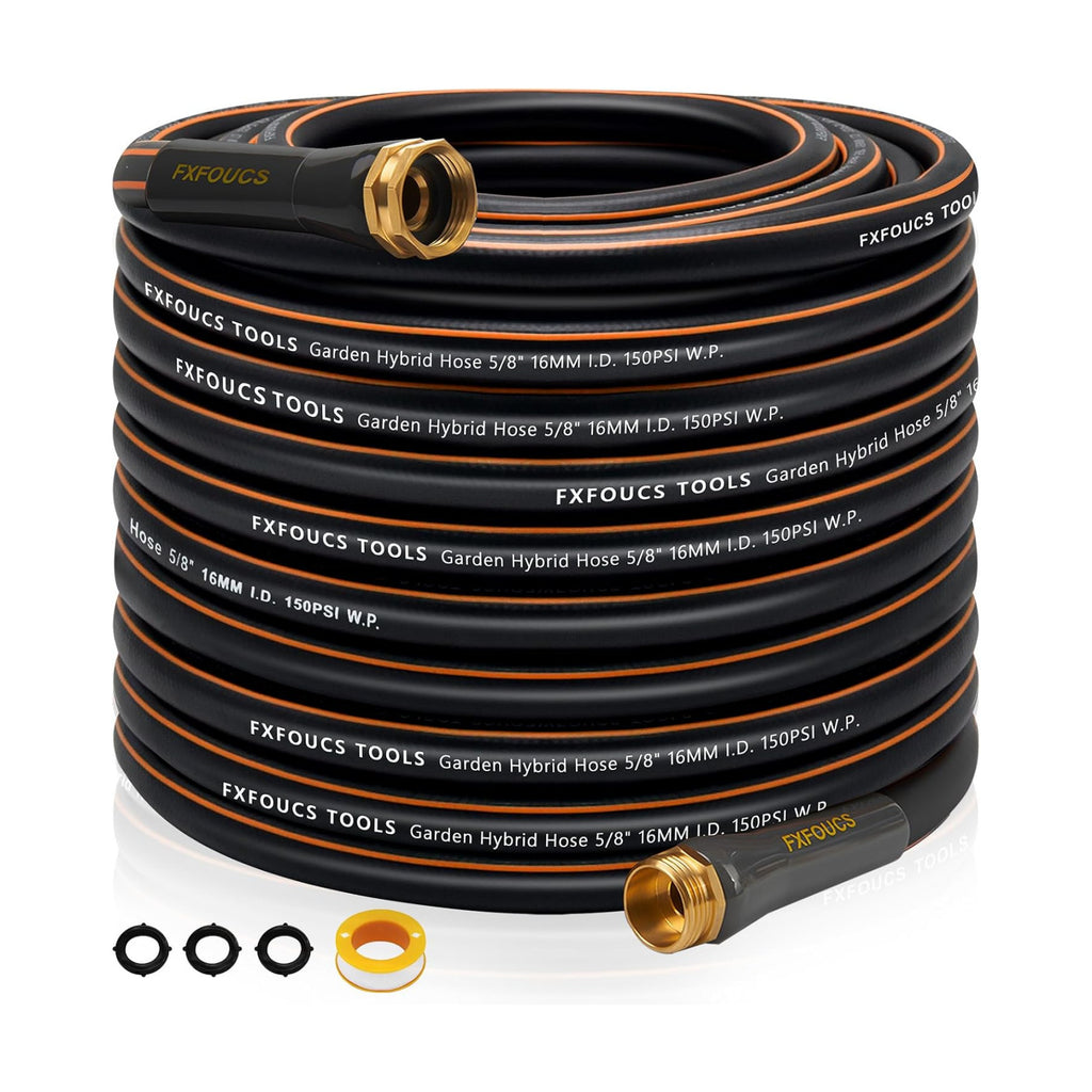 Heavy Duty Garden Hose – 5/8 Inch Flexible, Lightweight Hybrid Hose with 600 PSI Burst Pressure, Swivel Handle, and