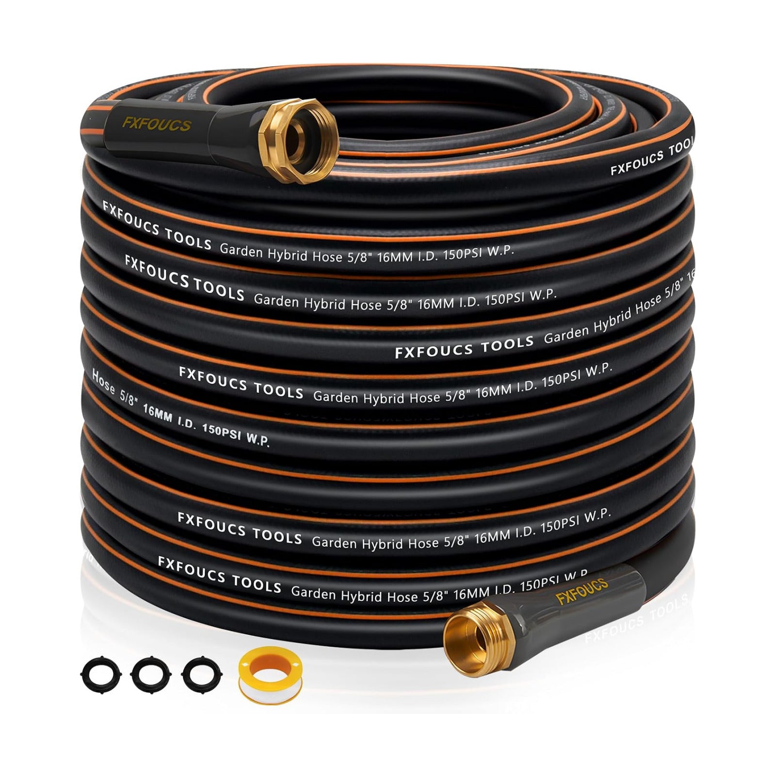 Heavy Duty Garden Hose – 5/8 Inch Flexible, Lightweight Hybrid Hose with 600 PSI Burst Pressure, Swivel Handle, and