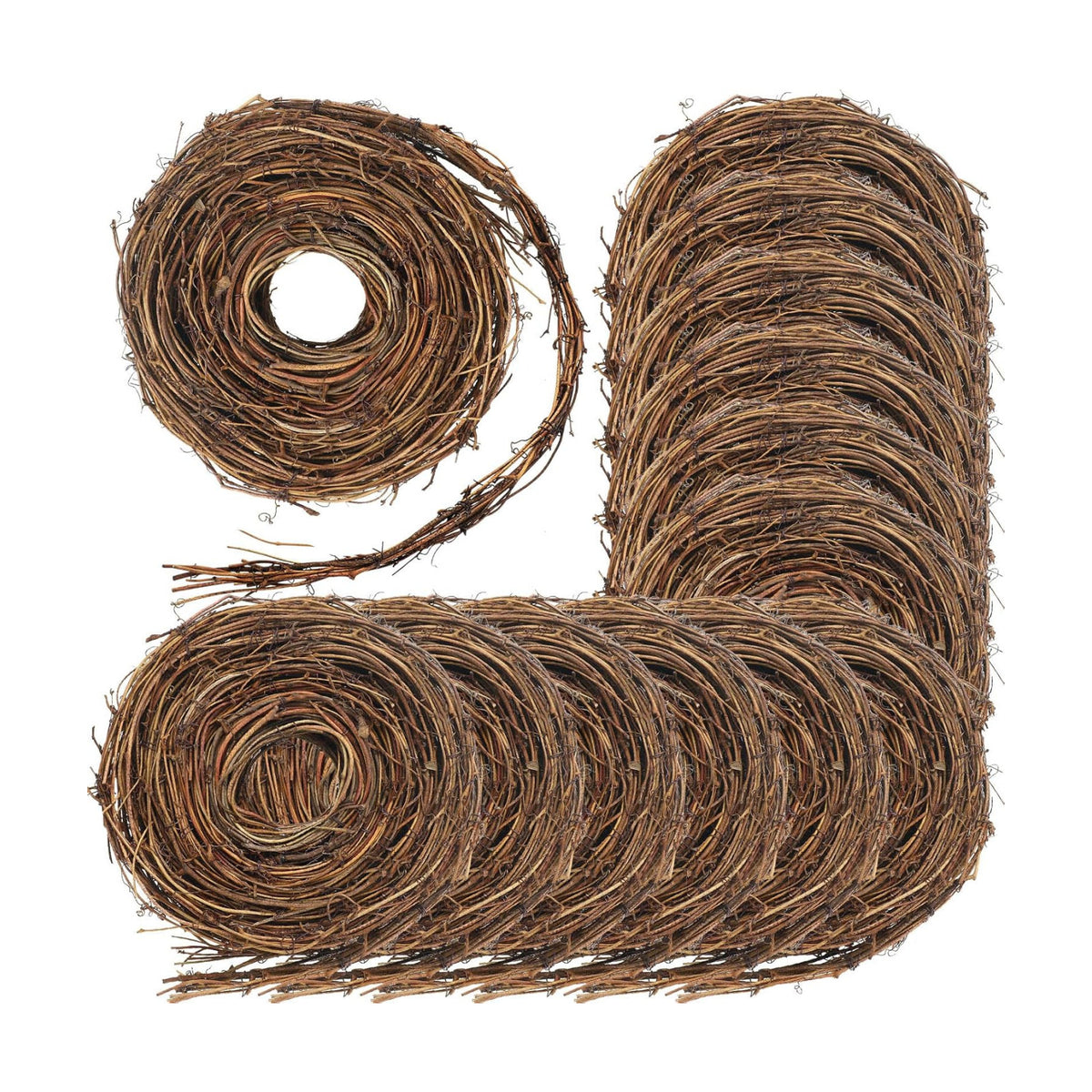 Janinka 12 Pcs 15 Feet Grapevine Garland Natural Twig Vine Wreath for Craft