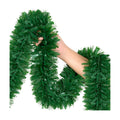 50Ft Green Christmas Garland Decorations,Xams Greenery Tinsel Stems Non-Lit Soft Twist Garland Decor for Tree Stairs Railing Front Door Mantle Fireplace Indoor Outdoor Holiday Home