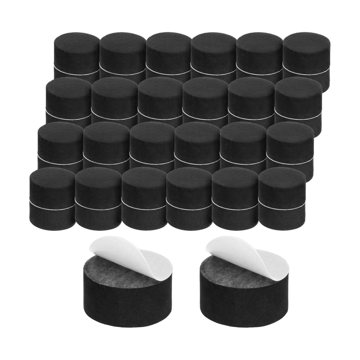 QWORK Invisible Pot Feet Risers, 50 Pcs EVA Foam Plant Risers, Planters Adhesive Pads, Plant Pot Feet for Enhanced Drainage, Ventilation, and Surface Protection