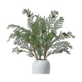 Heleze 33 Inch Faux Cedar Stems with Pine Cones, Christmas Greenery Stems Artificial Pine Branches Fake Cypress Picks for Vase Home Decor 3 Pcs