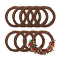 9 PCS 8 Inch Natural Grapevine Wreaths, Beautiful Vine Branch Wreath for DIY Crafts and Christmas Decorations, Ideal for Outdoor and Indoor Use
