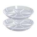 Plant Saucer Pot Tray 10 inch, 2 Packs Clear Flower Planter Saucers and Drip Trays for Pots Planter, Heavy Duty Plant Dish Pant Plate to Catch Water for Indoor & Outdoor