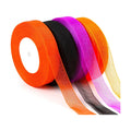 DECYOOL 4 Rolls 200 Yards Halloween Ribbon, Black and Orange Organza Set