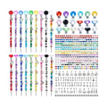 513Pcs DIY Beaded Garden Stakes, Fairy Wand Kit with 18 Threaded Rod