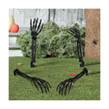 Halloween Realistic Skeleton Stakes Zombie Ghost Arm Stake Severed Plastic Skeleton Hands Yard Signs for Halloween Props Decorations (4 Pcs Black)