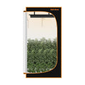 3x3 Grow Tent Kit (32"x32"x63") - Heavy-Duty 600D Diamond Mylar Lining, 98% Reflective, Viewing Window & Waterproof